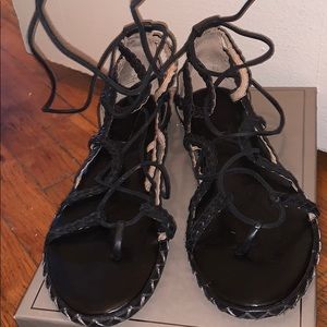 BCBG Maye Black gladiator lace up sandal